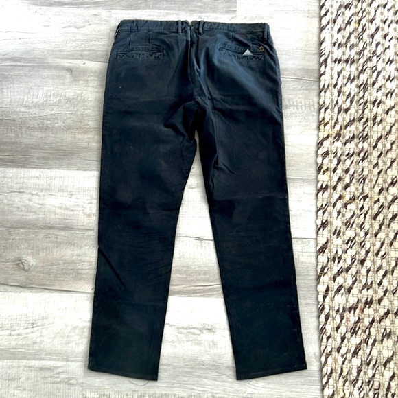 Black cotton pants by Incotex. Slim fit. - Picture 3 of 4